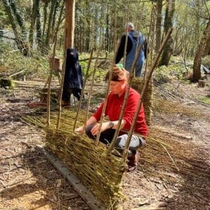 Willow hurdle making