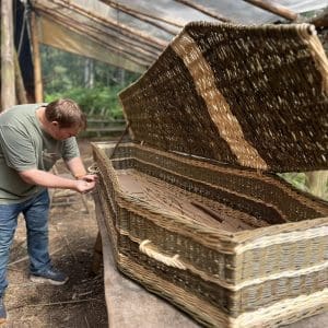 Willow coffin weaving